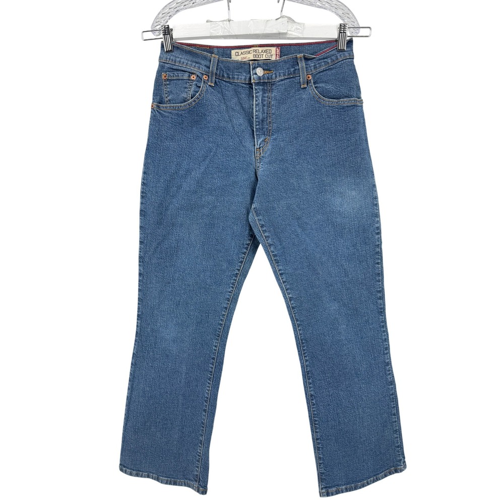 Levi's 550 Classic Relaxed Boot Cut Jeans Womens 10s Blue Denim 8834